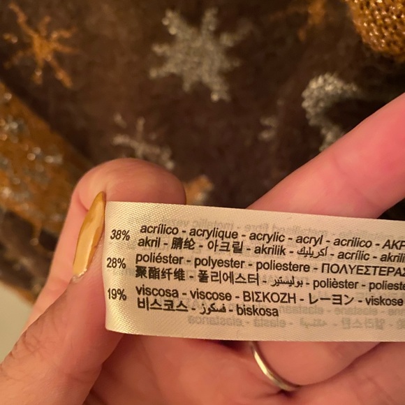 ZARA Western Theme Brown Lurex Sweater - Picture 7 of 10